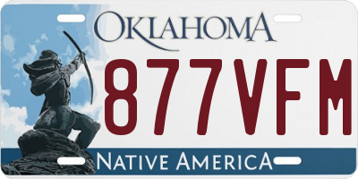 OK license plate 877VFM