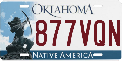 OK license plate 877VQN