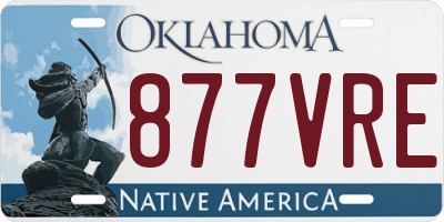 OK license plate 877VRE