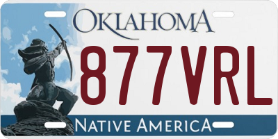 OK license plate 877VRL