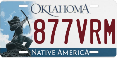 OK license plate 877VRM