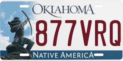 OK license plate 877VRQ
