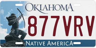 OK license plate 877VRV