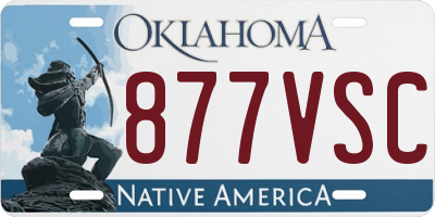 OK license plate 877VSC