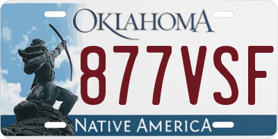 OK license plate 877VSF