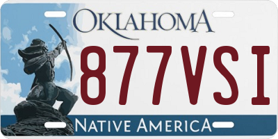 OK license plate 877VSI