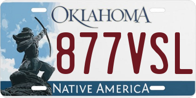 OK license plate 877VSL