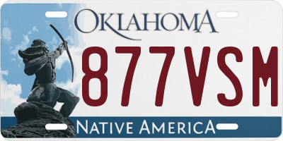 OK license plate 877VSM