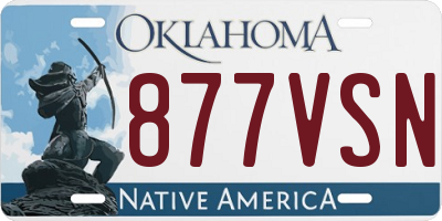 OK license plate 877VSN