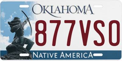 OK license plate 877VSO