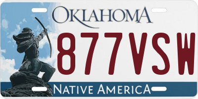 OK license plate 877VSW