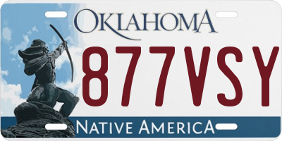OK license plate 877VSY