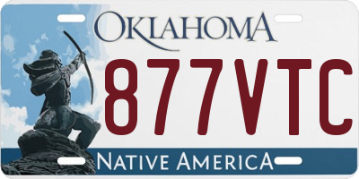 OK license plate 877VTC
