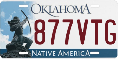 OK license plate 877VTG