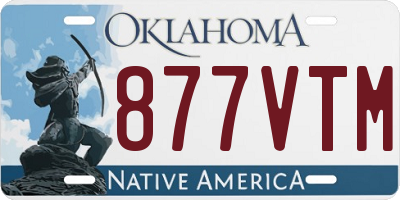 OK license plate 877VTM