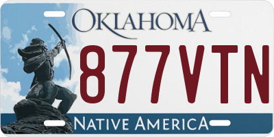 OK license plate 877VTN