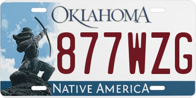 OK license plate 877WZG