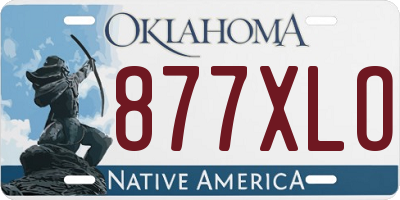 OK license plate 877XLO
