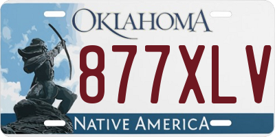 OK license plate 877XLV