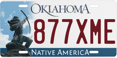 OK license plate 877XME