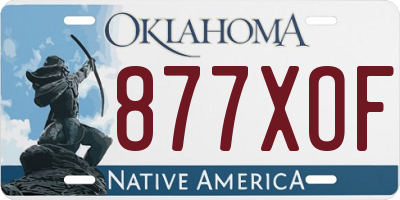 OK license plate 877XOF
