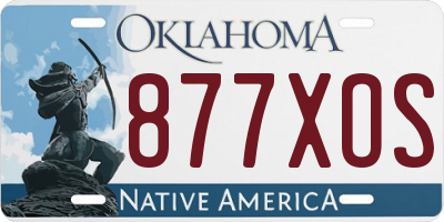 OK license plate 877XOS