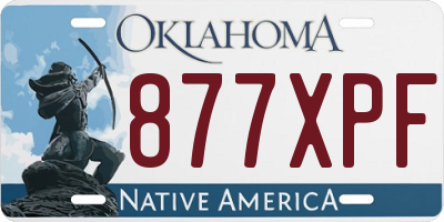 OK license plate 877XPF