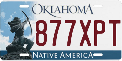 OK license plate 877XPT