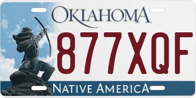 OK license plate 877XQF