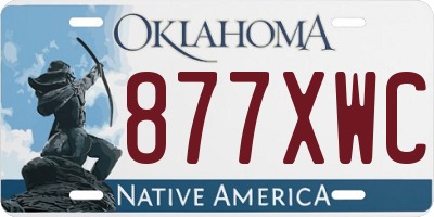 OK license plate 877XWC