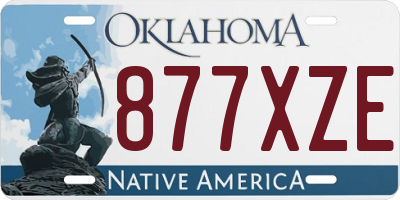 OK license plate 877XZE