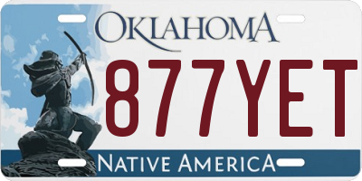 OK license plate 877YET