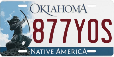 OK license plate 877YOS