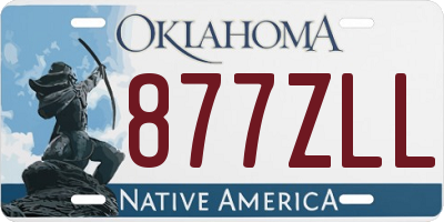 OK license plate 877ZLL