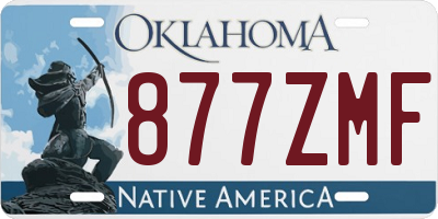 OK license plate 877ZMF