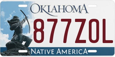 OK license plate 877ZOL
