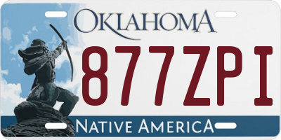 OK license plate 877ZPI