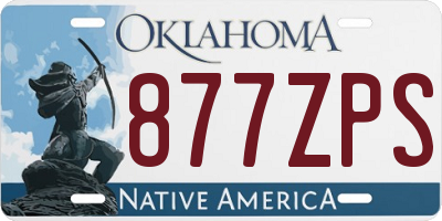 OK license plate 877ZPS
