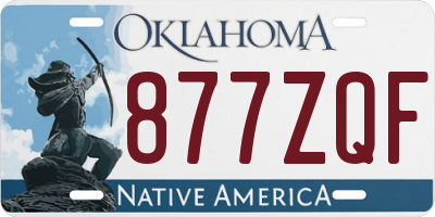 OK license plate 877ZQF