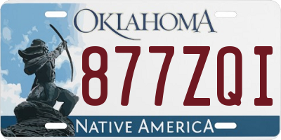 OK license plate 877ZQI