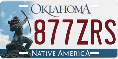 OK license plate 877ZRS