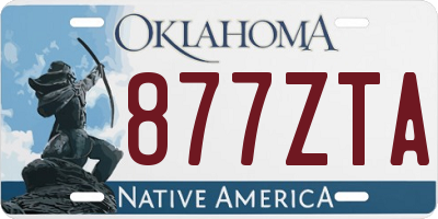 OK license plate 877ZTA