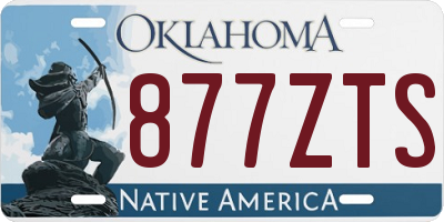 OK license plate 877ZTS