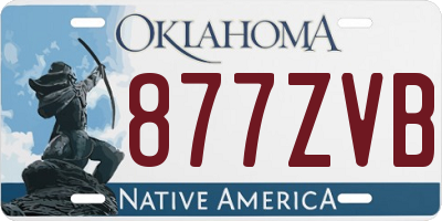 OK license plate 877ZVB
