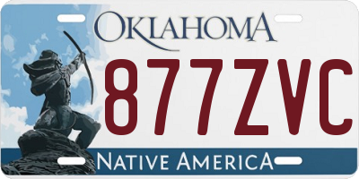 OK license plate 877ZVC