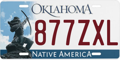OK license plate 877ZXL