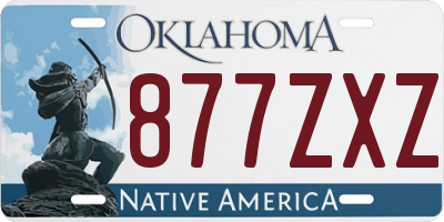 OK license plate 877ZXZ