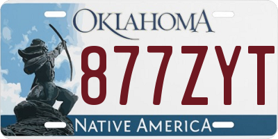 OK license plate 877ZYT