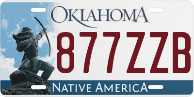 OK license plate 877ZZB