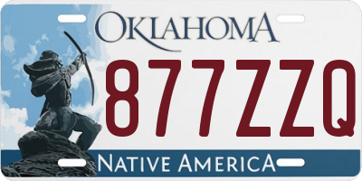 OK license plate 877ZZQ